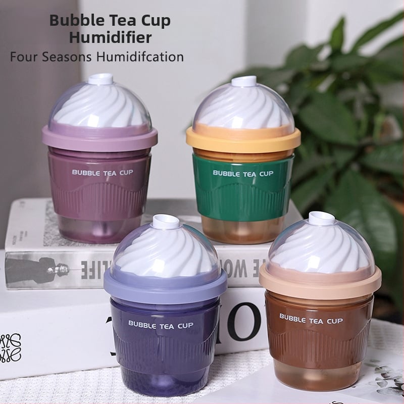 Humidifikátor v tvare šálky mliečneho čaju, kompaktný prenosný postrekovač USB, farebný gradient nočného svetla