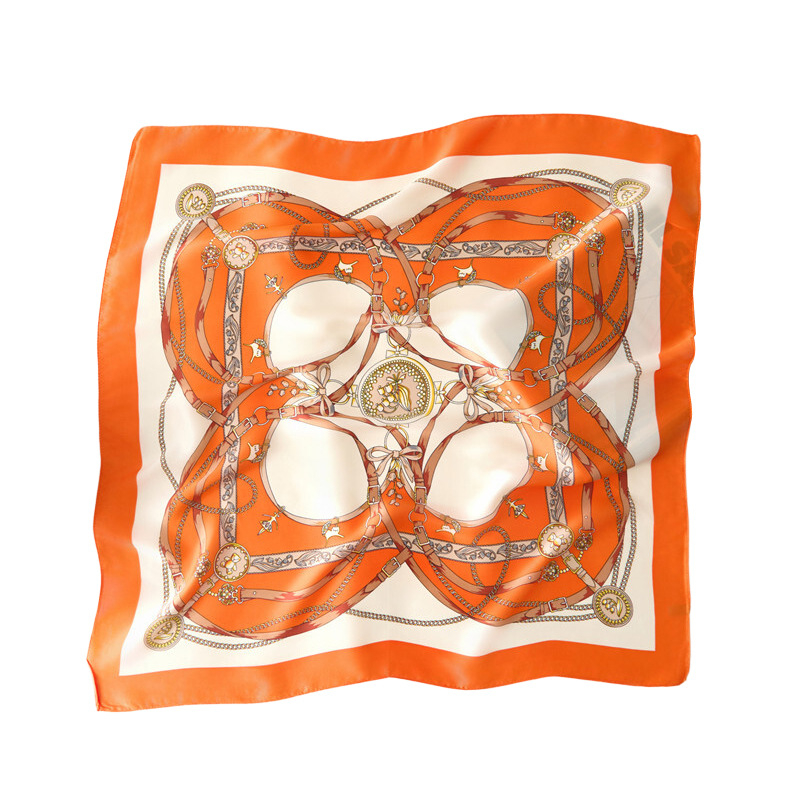 70×70 cm šal od imitacije svile, korejskog stila, svestran uredski dodatak s retro otiskom za žene