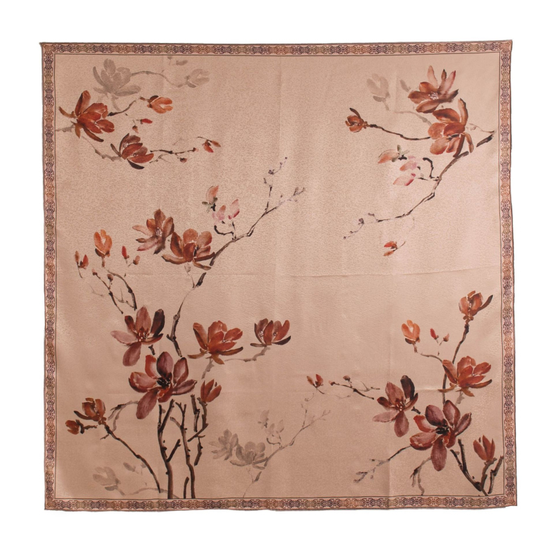 Dvostrani svileni šal za žene, sofisticiran dojam luksuza, vintage tinta stil, šal od mulberry svile s atmosferskim prizvukom