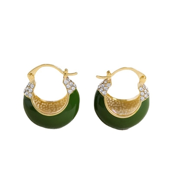 Veideni Cercei în formă de coș, verde avocado – lux ușor, minimalist și versatil pentru femei