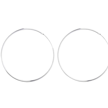 S999 srebrne naušnice – velike kružne, minimalističke i elegantne