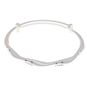Macskaarc mosolyú Mobius karkötő nőknek – minimalist, matt felületű, nyitható, réz