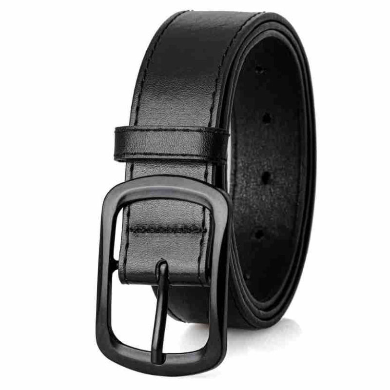 Unisex ljetni kaiš za traperice, široki, retro minimalističkog stila, crna kopča s pinom, PU koža