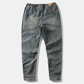 Őszi 2024 férfi farmer, amerikai stílus, nehéz mosott denim, vintage retro, laza szabású, enyhén egyenes szárú, mindennapi nadrág
