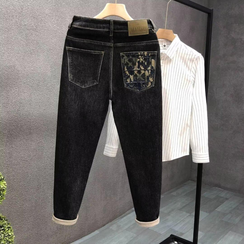 Férfi Slim Fit farmernadrág, divatos, magas minőség, 2025 tavasz kollekció