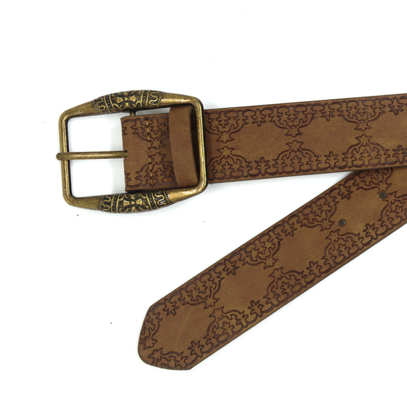 Ženski kaiš od PU kože s reljefnom teksturom, vintage stil, etno inspiracija, ljetni dodatak s Y2K dojmom visoke klase