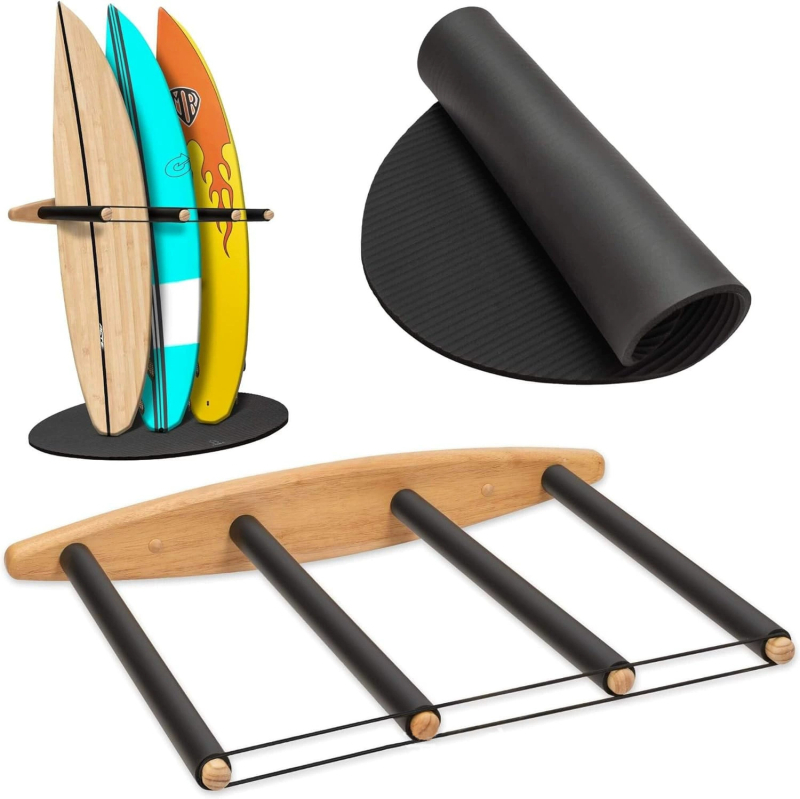 Zidni stalak za Surfboard, Paddle Board, Kayak i Canoe; trostruki stalak za snowboard