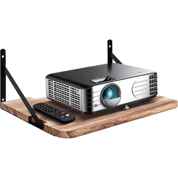 Masivna drvena zidna polica za set-top box i projektor