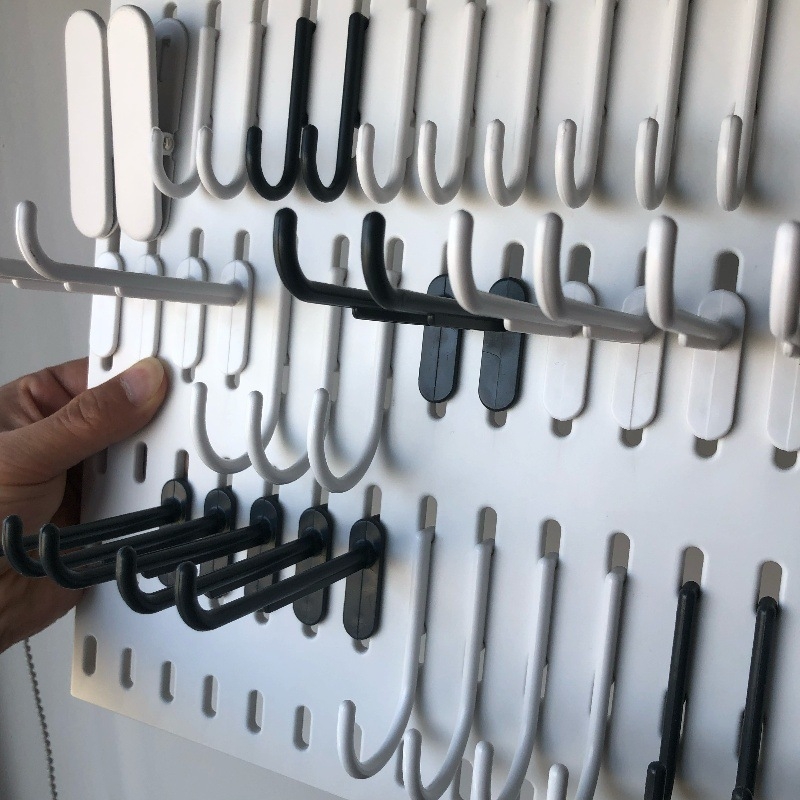 Set dodataka za pegboard (perforirana ploča) — DIY klipse za police, bez bušenja, kuhinjski zidni organizator