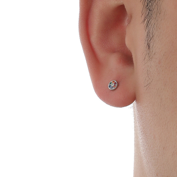 Boje kružne naušnice s 925 srebrnim iglicama, vijak zatvarač, minimalistički unisex dizajn