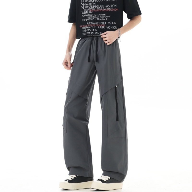 Muške udobne hlače za vanjske aktivnosti – ravne krojenje, opuštena silueta, sportski stil, za tinejdžere, proljeće–zima
