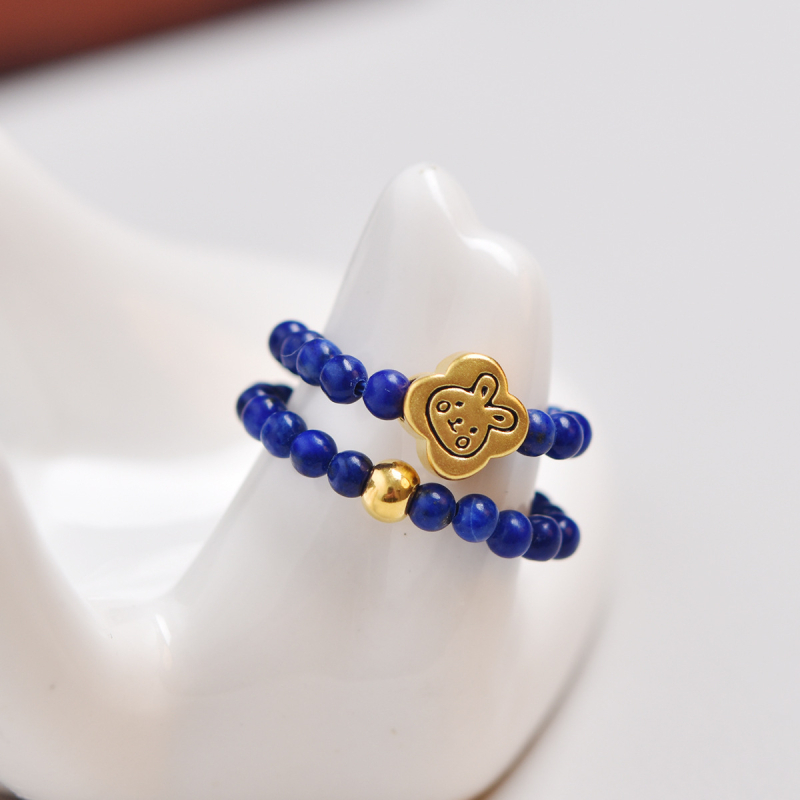Prsten od lapisa lazuli – unisex, minimalistički dizajn za par