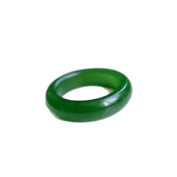 Unisex prsten od žada, špinatzelene boje, geometrijski dizajn, imitacija Hetian jade