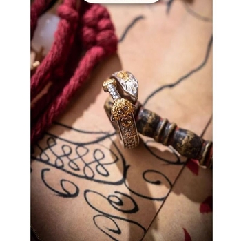 Unisex otvoreni prsten s motivom sedam zvijezda mača, taoistička kultura, kineski retro etnički stil, podesiv