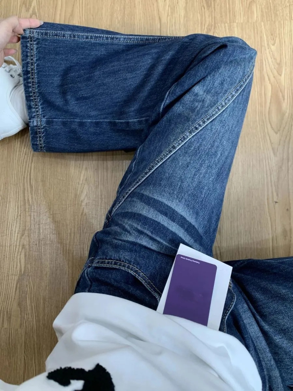 Ženske traperice od denima, visok pojas, široke nogavice, opuštenog ravnog kroja, do poda, američki retro stil, oprano pranje