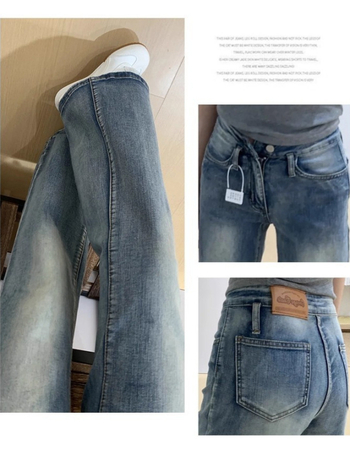 Ženske traperice s vintage pranjem, blagi flare kroj, niski struk, mršavljenje siluete, za malu figuru, dugačke