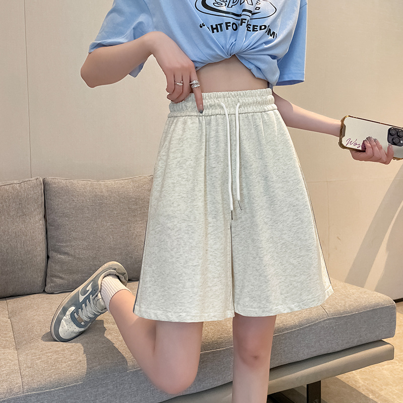 Ženske pamukaste šorce s tri pruge, ljeto, udoban kroj, casual sportski stil, duljina do sredine bedra