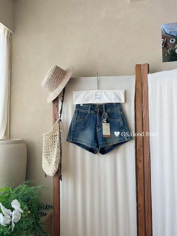 GS.GOOD START Ženske traper šorc s visokim strukom – retro isprano, proljeće-ljeto moda, D3101