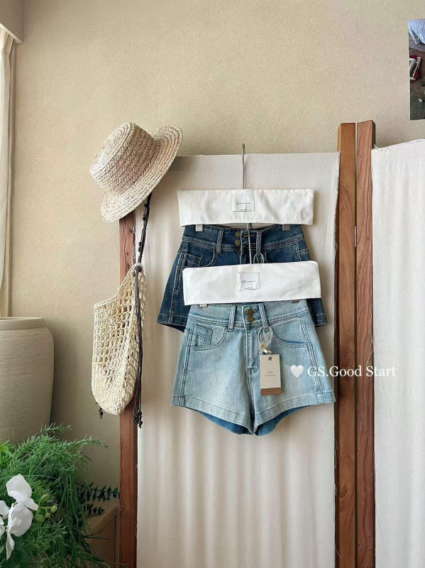GS.GOOD START Ženske traper šorc s visokim strukom – retro isprano, proljeće-ljeto moda, D3101