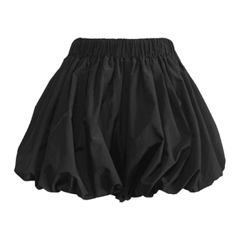 Lagane ženske culotte hlače s printom oblaka, visok pojas, A-linija, baletno inspiriran stil, lantern kroj, duljina 3/4.
