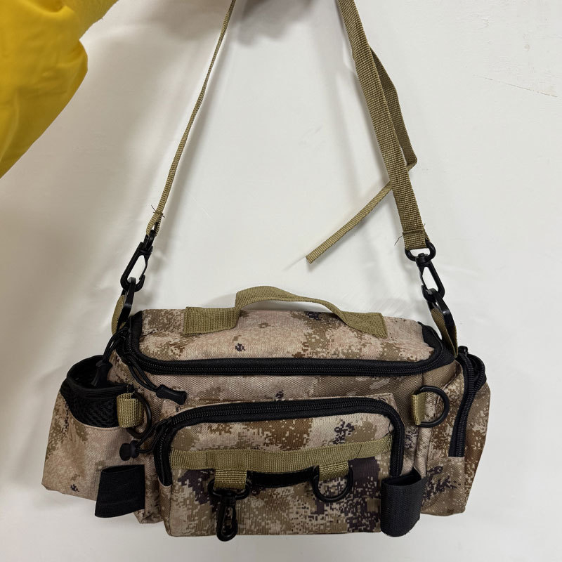 Geantă de pescuit pentru năluci, multifuncțională, cu capacitate mare, curea crossbody, impermeabilă, poate fi agățată de undiță