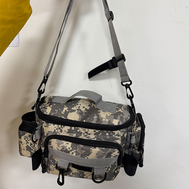 Geantă de pescuit pentru năluci, multifuncțională, cu capacitate mare, curea crossbody, impermeabilă, poate fi agățată de undiță
