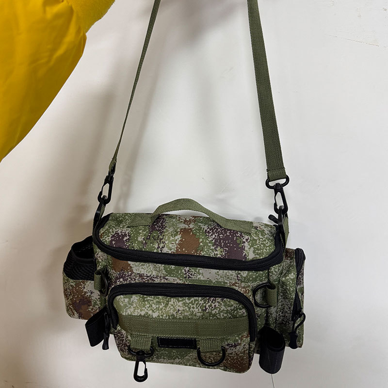 Geantă de pescuit pentru năluci, multifuncțională, cu capacitate mare, curea crossbody, impermeabilă, poate fi agățată de undiță