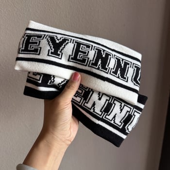 Bandă pentru cap cu litere, stil coreean, tricot elastic pentru fitness, pentru femei