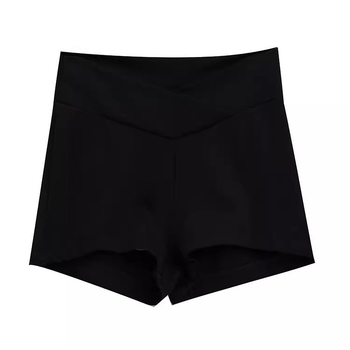 Șorturi scurte kaki pentru femei, talie înaltă, elastice, lejere pentru vară