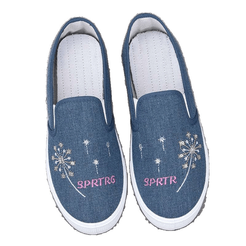 Ženske platnene cipele Old Beijing, proljeće i jesen, mekana protuklizna podloga, slip-on, korejskog stila, casual ravne cipele