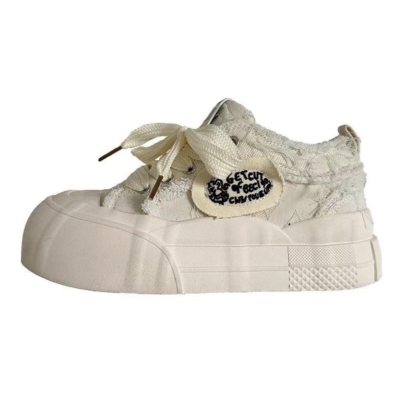 Γυναικεία καμβά sneakers μαύρο-λευκό, άνοιξη και φθινόπωρο, τάση 2025, ευέλικτα καθημερινά αθλητικά παπούτσια
