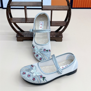 Ukrašene platnene cipele u kineskom tradicionalnom stilu, retro etnički dizajn, inspirirano Starim Pekingom