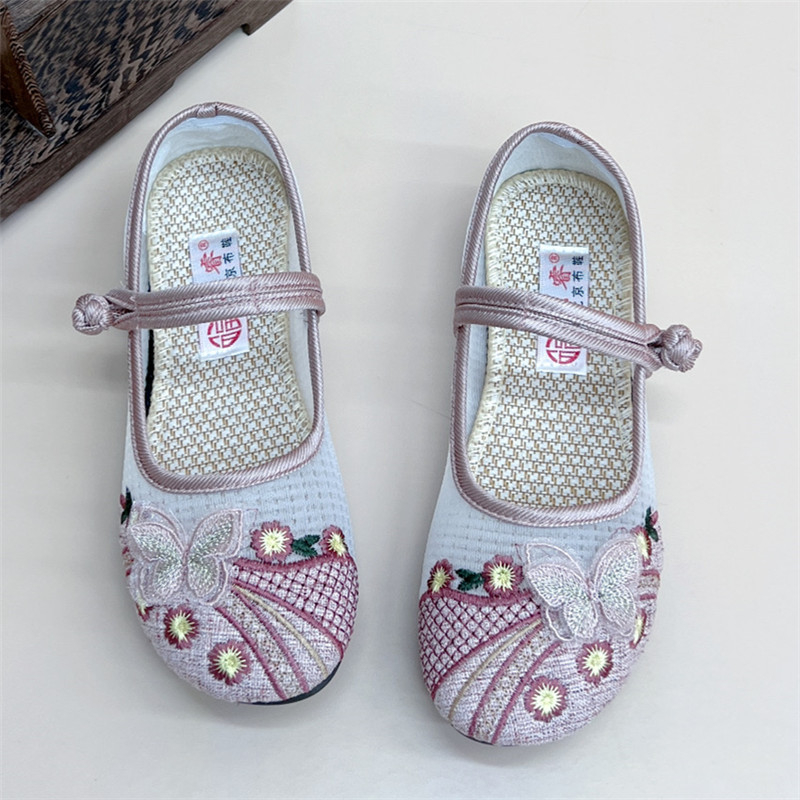 Ukrašene platnene cipele u kineskom tradicionalnom stilu, retro etnički dizajn, inspirirano Starim Pekingom