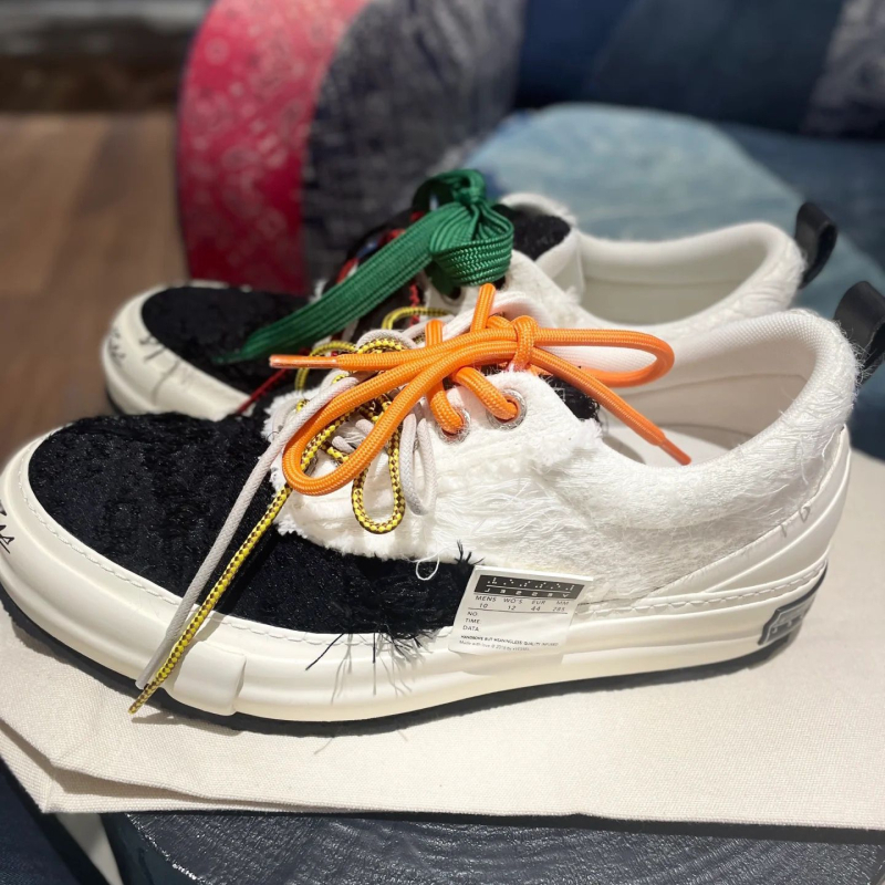 Unisex πολυχρωμα καμβά sneakers με ζακάρντ μοτίβο νιφάδες χιονιού, φθινόπωρο 2024, χειροποίητα, με κορδόνια
