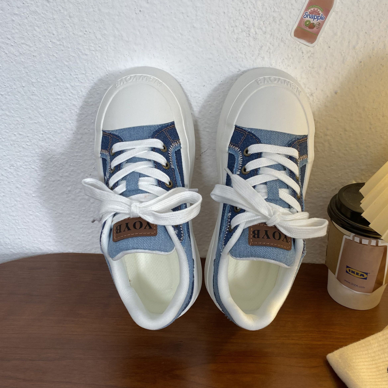 Κόκκινα καμβά sneakers με φαρδιά σόλα - Άνοιξη 2026, unisex καθημερινά παπούτσια 6178