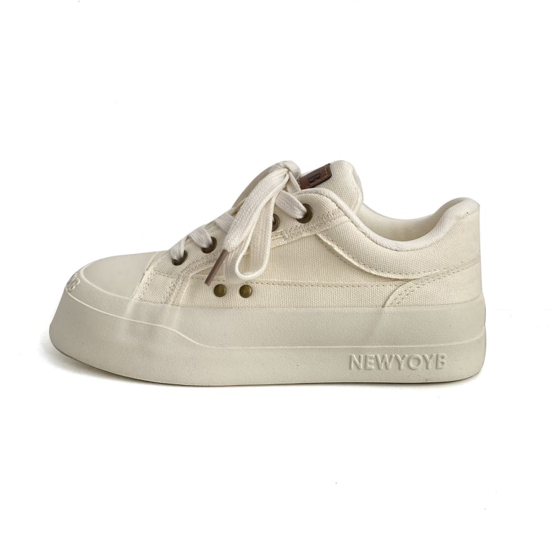 Κόκκινα καμβά sneakers με φαρδιά σόλα - Άνοιξη 2026, unisex καθημερινά παπούτσια 6178