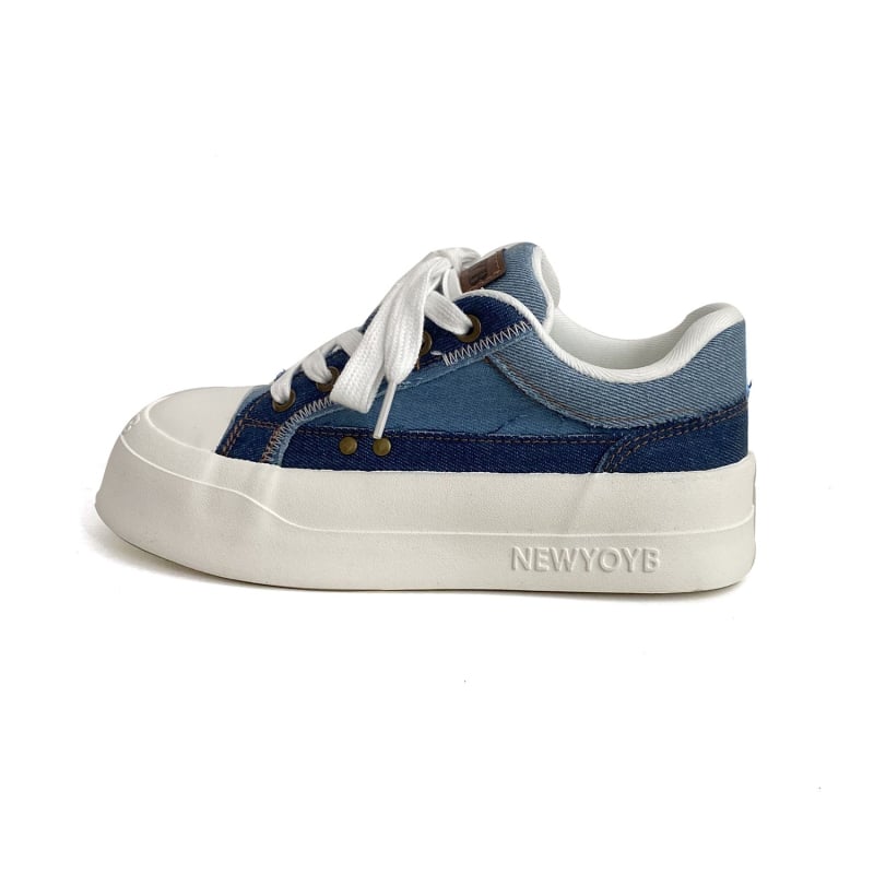 Κόκκινα καμβά sneakers με φαρδιά σόλα - Άνοιξη 2026, unisex καθημερινά παπούτσια 6178