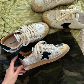 Ženske tenisice u stilu H – Z era s zvjezdanim uzorkom, izlizane retro casual tenisice