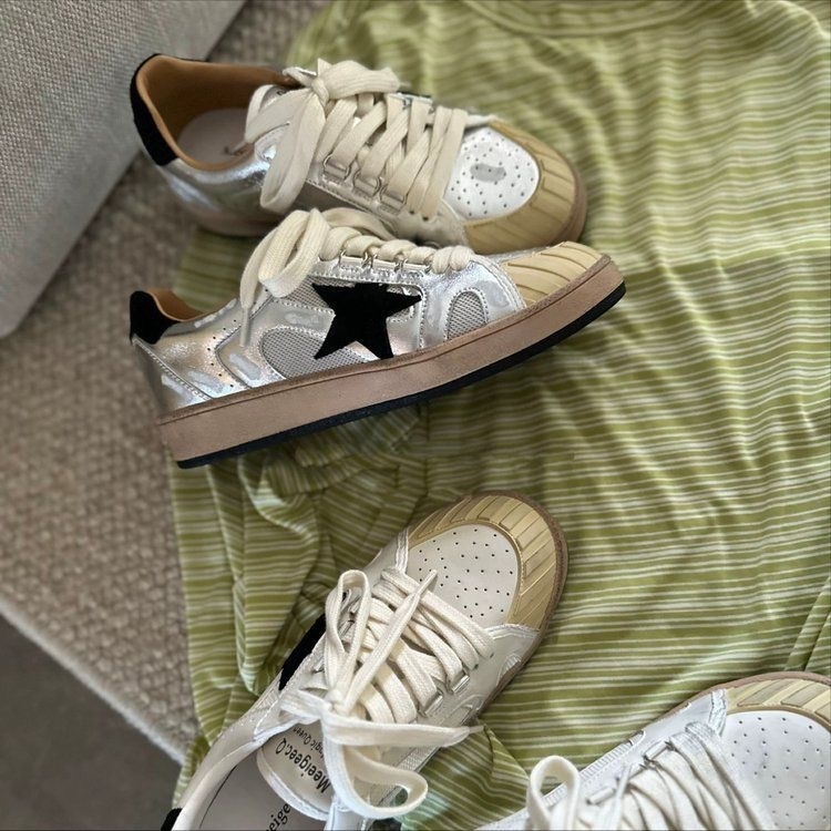 Ženske tenisice u stilu H – Z era s zvjezdanim uzorkom, izlizane retro casual tenisice