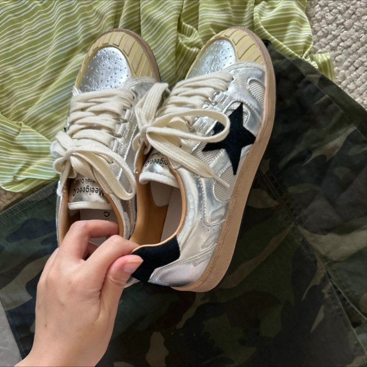 Ženske tenisice u stilu H – Z era s zvjezdanim uzorkom, izlizane retro casual tenisice