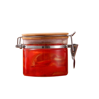 Staklena posuda s poklopom za žitarice i čaj, kuhinjsko skladištenje, prozirna, okrugla, 501-800 ml