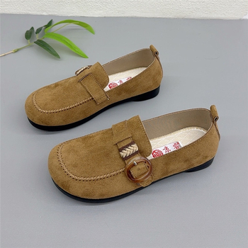 Birkenstock-stílusú női lapos talpú loafers, vászonból készült cipők a régi Pekingtől, mindennapi viseletre