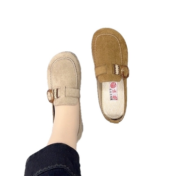 Birkenstock-stílusú női lapos talpú loafers, vászonból készült cipők a régi Pekingtől, mindennapi viseletre