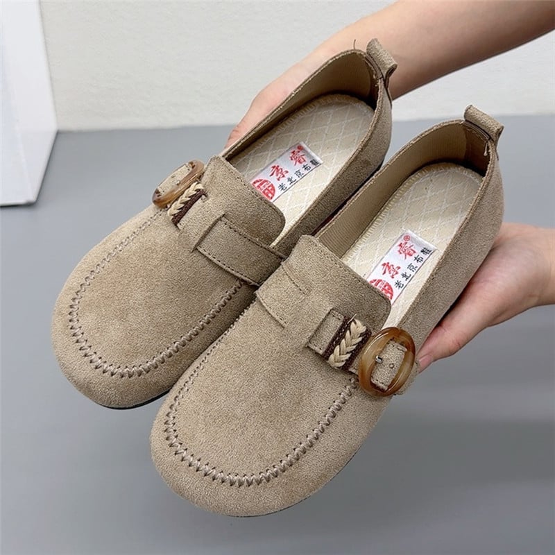 Birkenstock-stílusú női lapos talpú loafers, vászonból készült cipők a régi Pekingtől, mindennapi viseletre