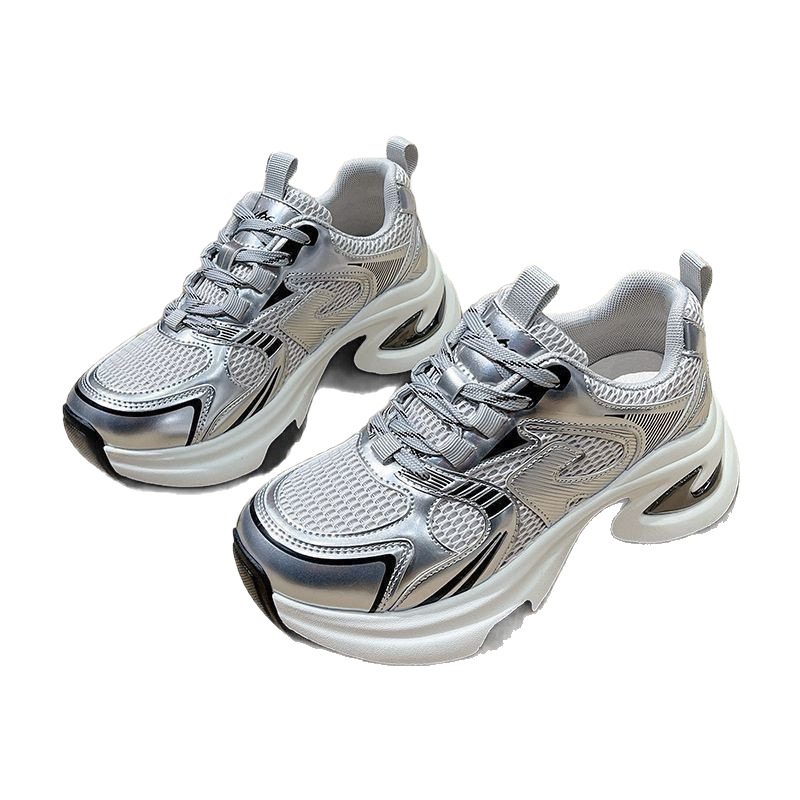 Ženske tenisice dad shoes s povećanjem visine, u stilu Zhao Lusi, novi model 2025, lagane, s debelim potplatom, za svakodnevnu upotrebu.