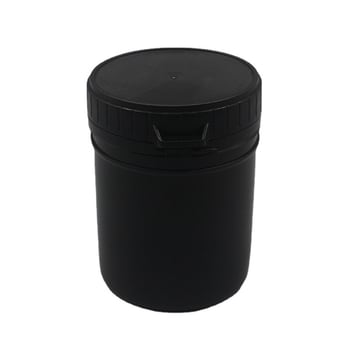 350 ml кръгъл пластмасов буркан с бял капак, прозрачно уплътване, за опаковане на бои и конфитюр