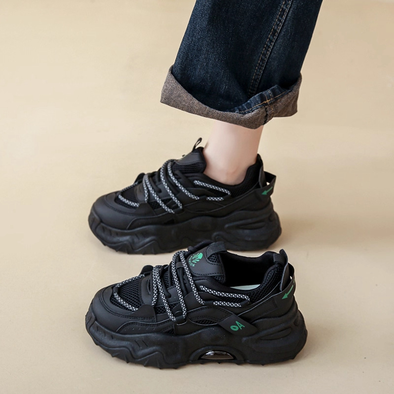 Ženske mrežaste tenisice s debelom platforme za povećanje visine, stil dad sneakers, veličina 34, jesen 2025