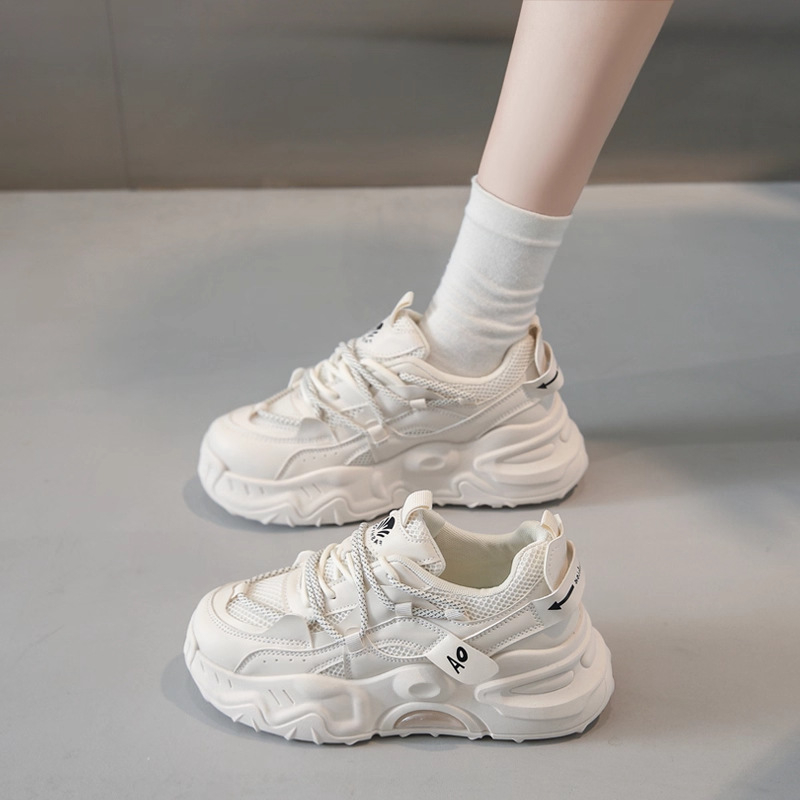 Ženske mrežaste tenisice s debelom platforme za povećanje visine, stil dad sneakers, veličina 34, jesen 2025