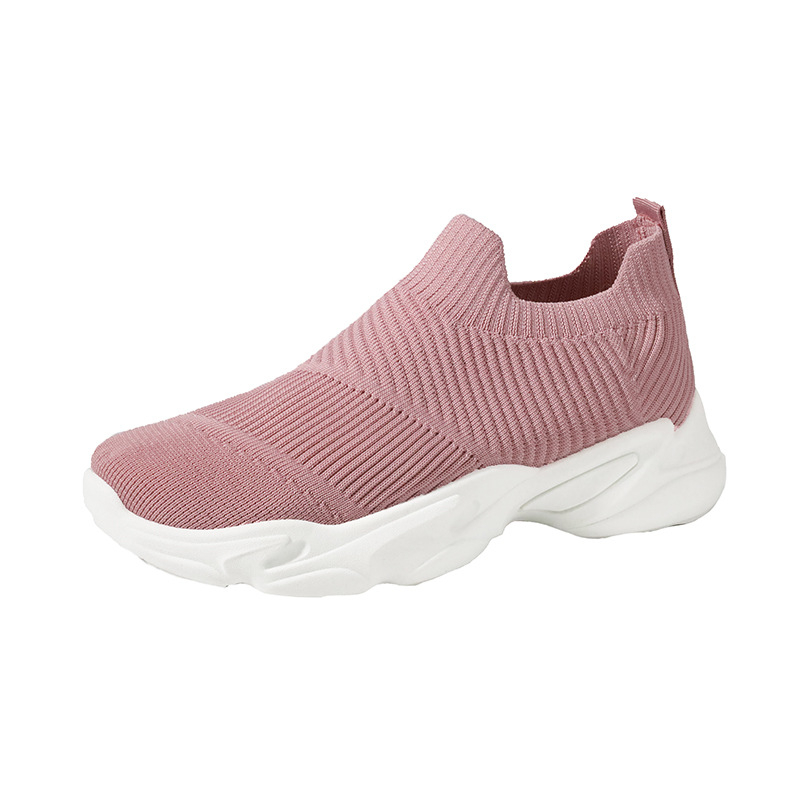 Ženske tenisice za proljeće i jesen, prozračne casual tenisice s mrežastim gornjim dijelom, okrugli vrh, niski plosnati potplat, PVC đon, tekstilna uložak, slip-on, svakodnevna upotreba