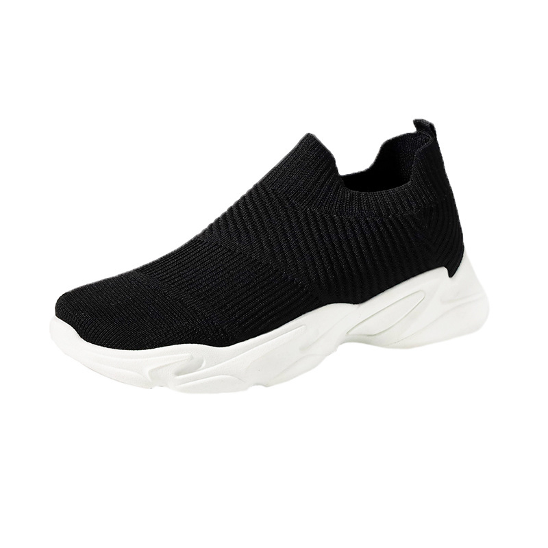 Ženske tenisice za proljeće i jesen, prozračne casual tenisice s mrežastim gornjim dijelom, okrugli vrh, niski plosnati potplat, PVC đon, tekstilna uložak, slip-on, svakodnevna upotreba